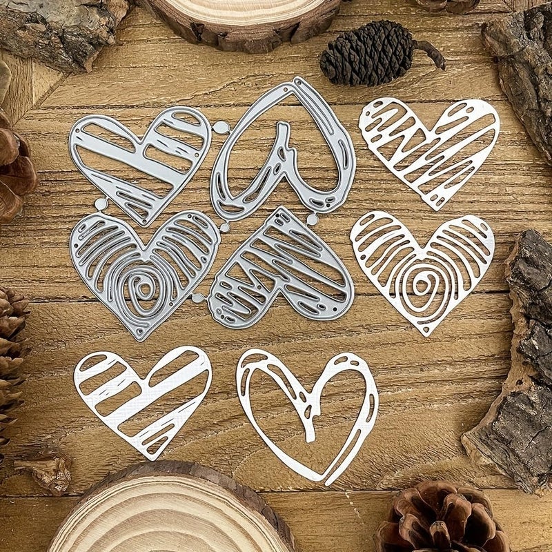 Lapoo Festivals Metal Cutting Die for Scrapbooking - Durable, Cut Stencils for DIY Scrapbook Photo Album Decorative Paper Card, Card Making Supplies, Embossing (3D Layered Heart-Shaped 3.5 x 3.3 in) - Image 1